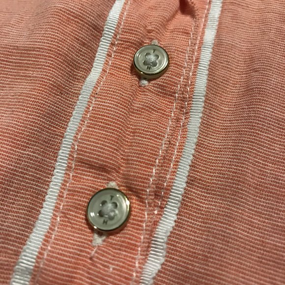 Tommy Hilfiger Boyfriend Fit Boho Long Sleeve Blouse sz XL 3 Button V neck - Picture 4 of 8